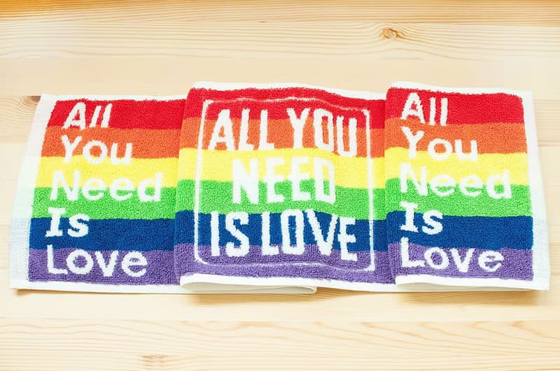 All You Need Is LOVE 彩虹限量純棉緹花運動毛巾