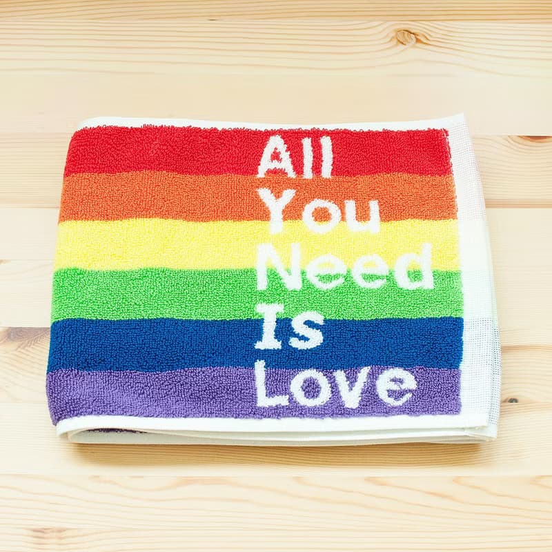 All You Need Is LOVE 彩虹限量純棉緹花運動毛巾