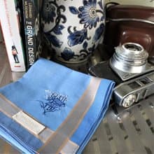 免費定制手綉字母 環保手工刺繡色織全棉手帕 - 旅程