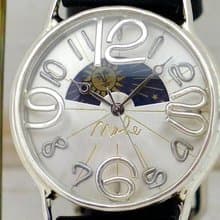 J.S.S.2-S&M   Sun&Moon Silver925 36mm 手作り腕時計 (JUM38BSV-S&M)