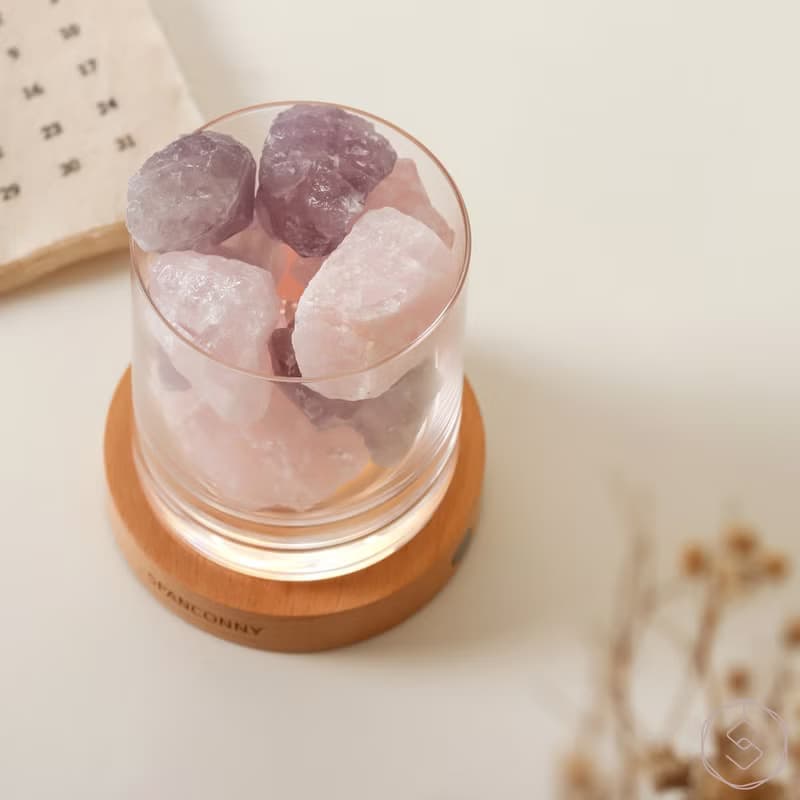 秘境探索 | 粉水晶 x 紫水晶 | 水晶氣氛燈