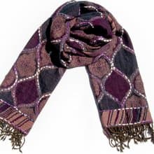 喀什米爾Cashmere/水煮羊毛披肩/針織圍巾/刺繡圍巾/羊絨披巾-花