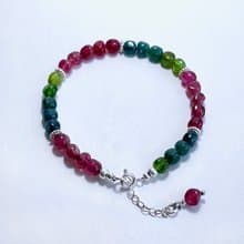 寶石系 天然礦石 彩碧璽 925純銀 手鍊