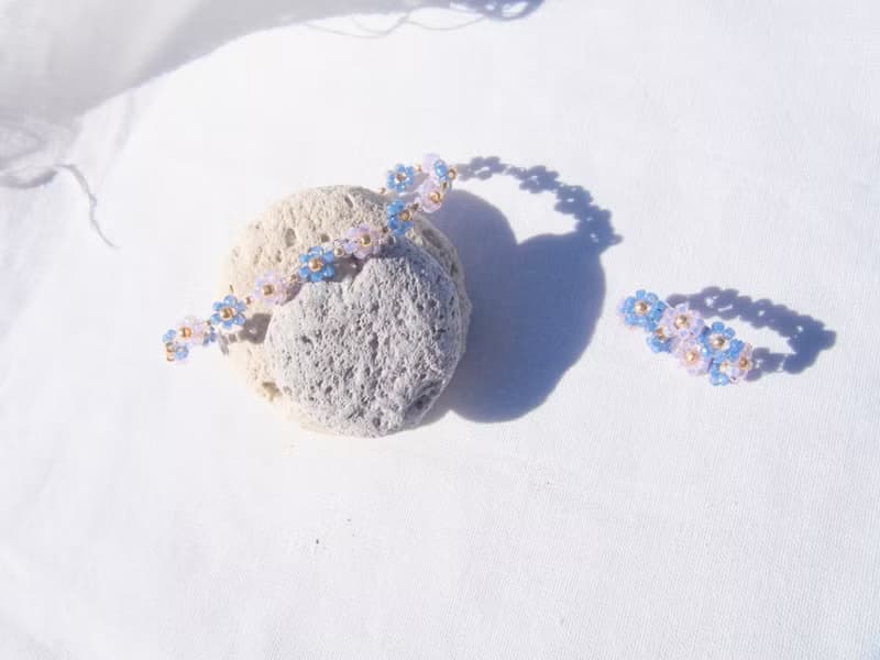 【set】　ビーズブレスレット、リング　seventeen　　韓国