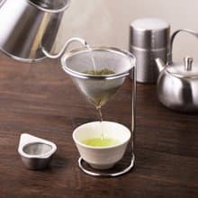 日本下村KOGU 日製18-8不鏽鋼多功能咖啡泡茶濾茶器(附立架)
