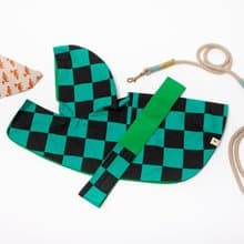 【現貨】 綠黑方格,M_41,毛孩斗蓬雨衣,雙面可穿, 防風防雨