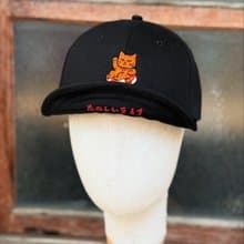 小牛村 / 黑 橘貓 鴨舌帽 短帽簷 單車帽 中性款 貓咪刺繡