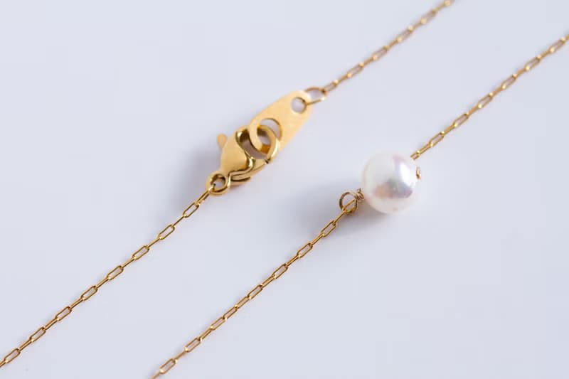 み心のメダイとあこや真珠のレイヤードネックレス  / Heart medallion and Akoya pearls layered necklace