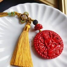 硃砂  千手觀音 保平安 掛件 包掛 車掛 禮物 長輩禮佛像