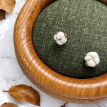 手鉤花耳飾。小棉花