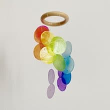 DIY-KIT |Italian stationery-Rainbow-Circle(S) | Shell Wind Chime Mobile | #0-449