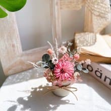 永生花乾燥花 水泥盆擴香桌花 教師節禮物 喬遷禮 開店禮