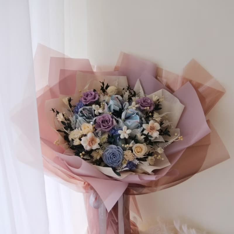 鈔票花束 紅包 可訂製 母親節花禮 永生花 永生玫瑰花  求婚花束