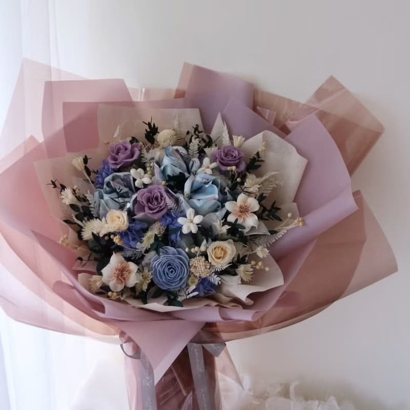 鈔票花束 紅包 可訂製 母親節花禮 永生花 永生玫瑰花  求婚花束