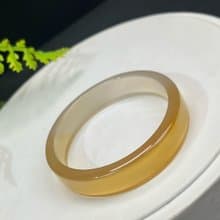高品質 漸變香檳金瑪瑙手鐲 50MM 高冰玻璃體方條起剛 招財繁榮