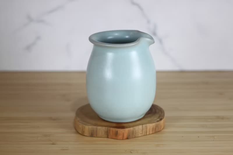 【送禮好物】260ml 汝窯 無把茶海 手作公道杯 名家葉敏祥手作