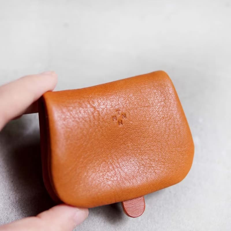 日本甜美 口袋型小巧牛皮 零錢包Made in Japan by Teha amana