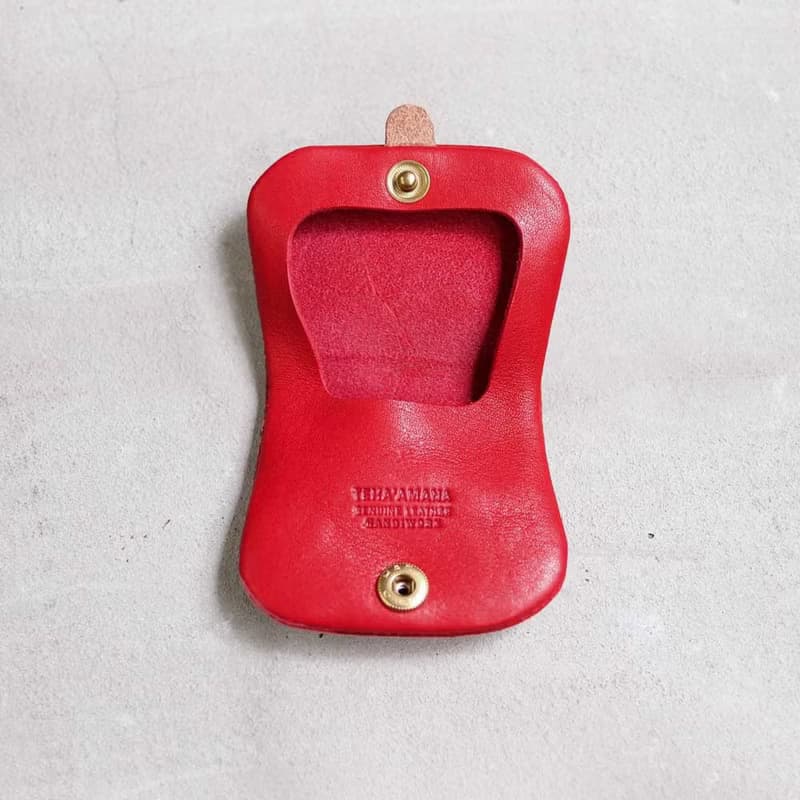 日本甜美 口袋型小巧牛皮 零錢包Made in Japan by Teha amana