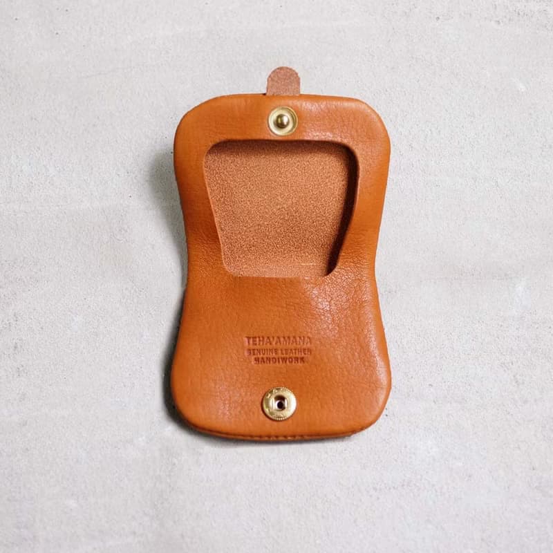 日本甜美 口袋型小巧牛皮 零錢包Made in Japan by Teha amana