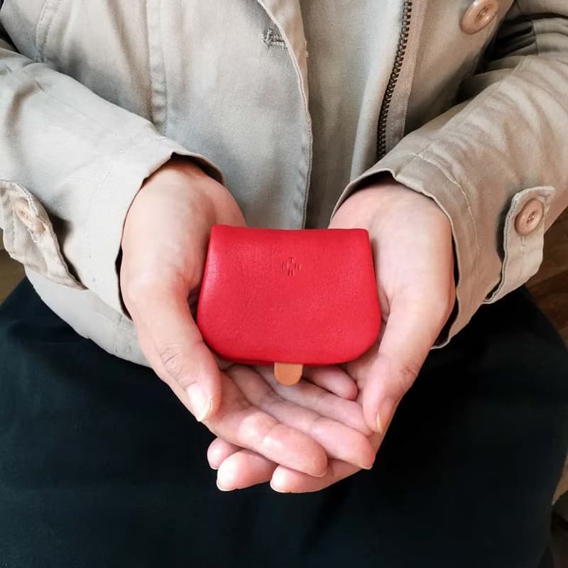 日本甜美 口袋型小巧牛皮 零錢包Made in Japan by Teha amana