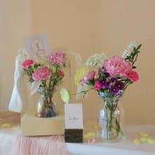 手提瓶花禮盒組 含玻璃瓶 母親節花禮 鮮花花禮