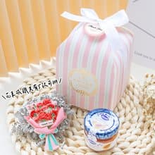 AMOUR 粉色條紋盒裝 花束磁鐵+hero蜂蜜 小禮盒 公司 尾牙 學校
