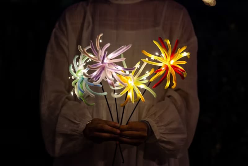 綻 仲夏花火 手作毛根許願煙花 聖誕節交換禮物 送緞帶