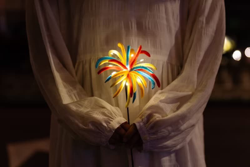 綻 仲夏花火 手作毛根許願煙花 聖誕節交換禮物 送緞帶