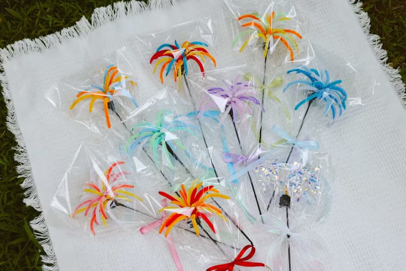 綻 仲夏花火 手作毛根許願煙花 聖誕節交換禮物 送緞帶