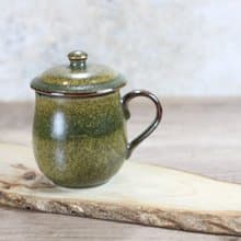 【母親節禮物】300ml 茶末釉蓋杯 帶蓋馬克杯 鶯歌名家葉敏祥作品