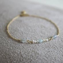 手鍊 藍寶石 海藍寶 天然石 - 傾訴 -