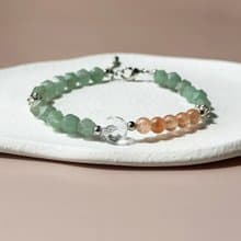 金草莓晶 綠東陵 白水晶 手鍊 | 招財 好人緣 | 天然水晶禮物推薦