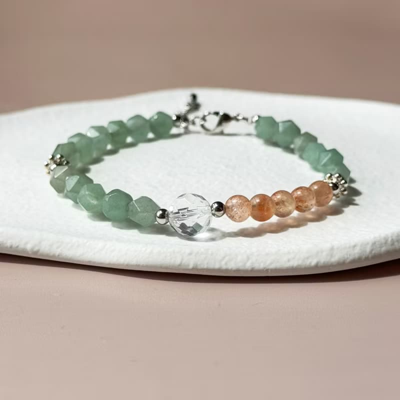 金草莓晶 綠東陵 白水晶 手鍊 | 招財 好人緣 | 天然水晶禮物推薦