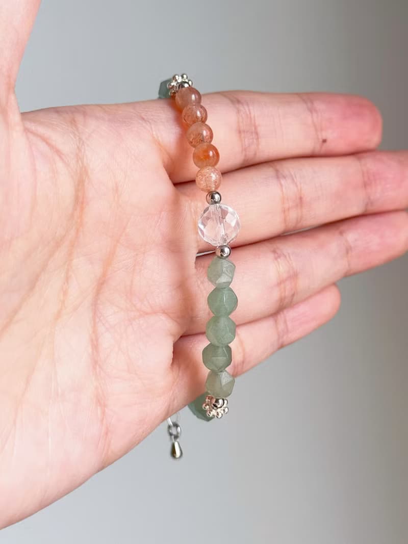 金草莓晶 綠東陵 白水晶 手鍊 | 招財 好人緣 | 天然水晶禮物推薦