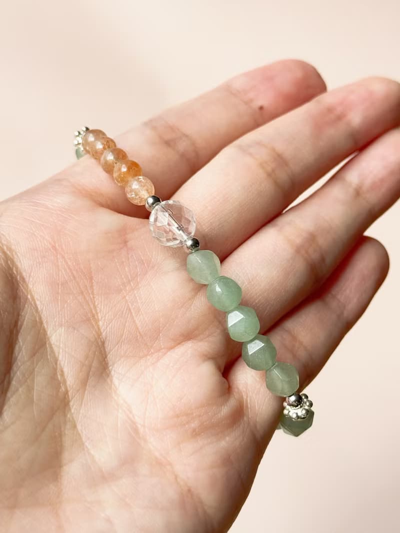 金草莓晶 綠東陵 白水晶 手鍊 | 招財 好人緣 | 天然水晶禮物推薦