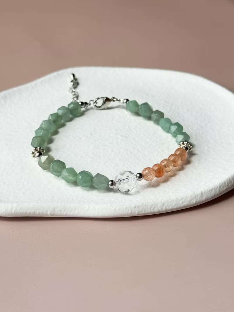 金草莓晶 綠東陵 白水晶 手鍊 | 招財 好人緣 | 天然水晶禮物推薦