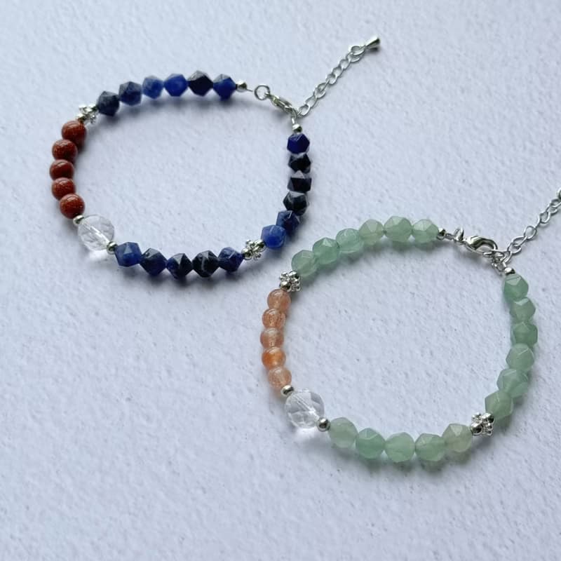 金草莓晶 綠東陵 白水晶 手鍊 | 招財 好人緣 | 天然水晶禮物推薦