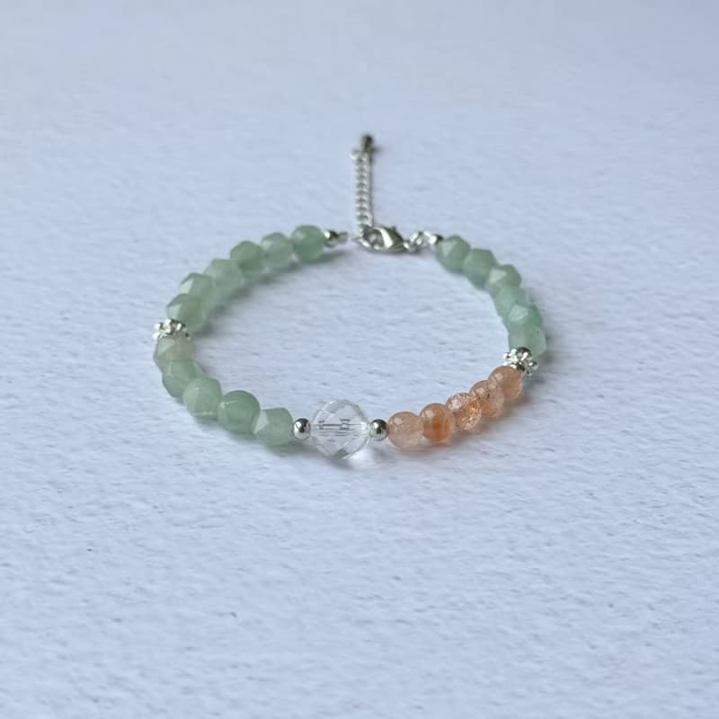 金草莓晶 綠東陵 白水晶 手鍊 | 招財 好人緣 | 天然水晶禮物推薦