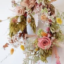 自然清新色調花圈