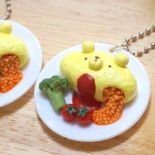 HealingKuma Collection 日式小熊蛋包飯鑰匙圈 | 仿真食物飾物