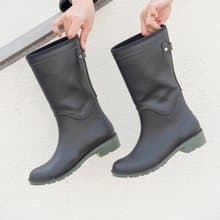 【雨靴日】中筒雨靴 黑 防水 雨鞋