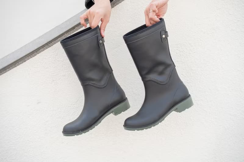 【雨靴日】中筒雨靴 黑 防水 雨鞋