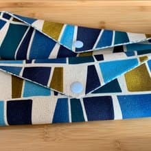 文青風環保筷袋 ~簡約設計 氣質藍 收納包環保筷袋.手作餐具袋