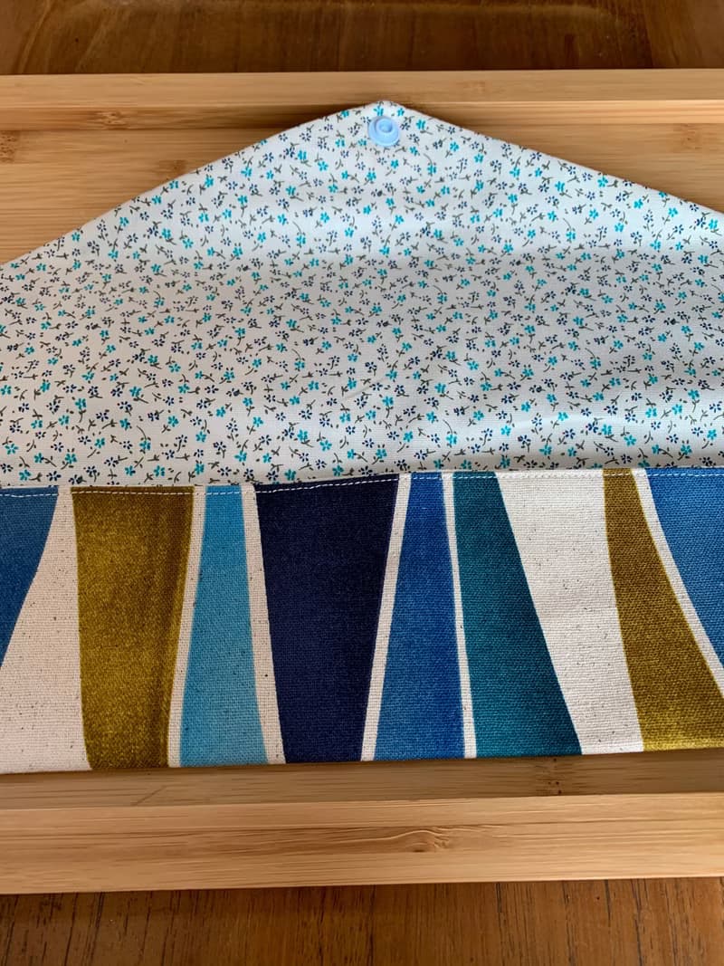 文青風環保筷袋 ~簡約設計 氣質藍 收納包環保筷袋.手作餐具袋