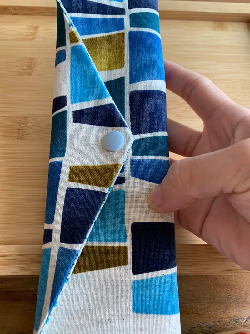 文青風環保筷袋 ~簡約設計 氣質藍 收納包環保筷袋.手作餐具袋