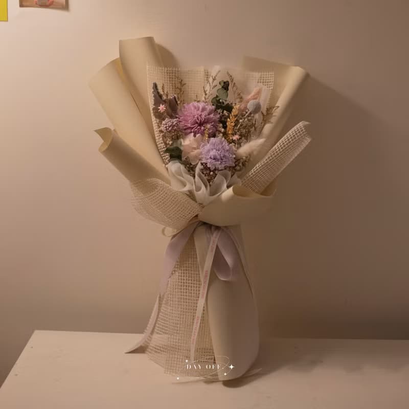 DAY OFF 母親節花禮 乾燥花 永生花 母親節禮物 花束 康乃馨花束