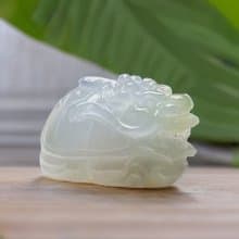 【吉祥‧長壽】冰種翡翠龍龜 | 天然緬甸玉A貨翡翠 | 送禮