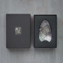 黒染めの純銅製・銀箔ちらしの茶さじ- Tea Scoop - KOTO TEA