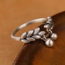 Handmade Ears of Wheat Rings for Women Harvest Gifts Jewelry Enamel China Chic