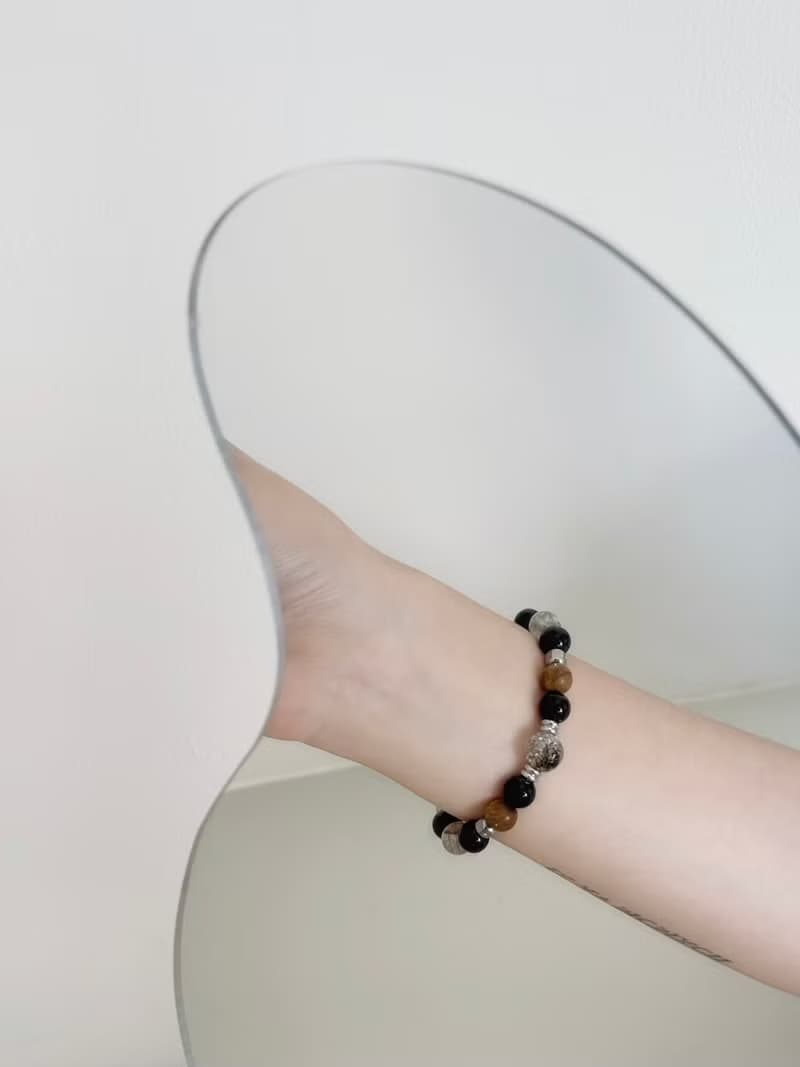 Mimis設計款 木語心聲 胎毛水晶手鍊